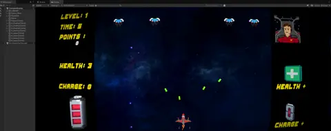 An early build of the game running in the Unity editor